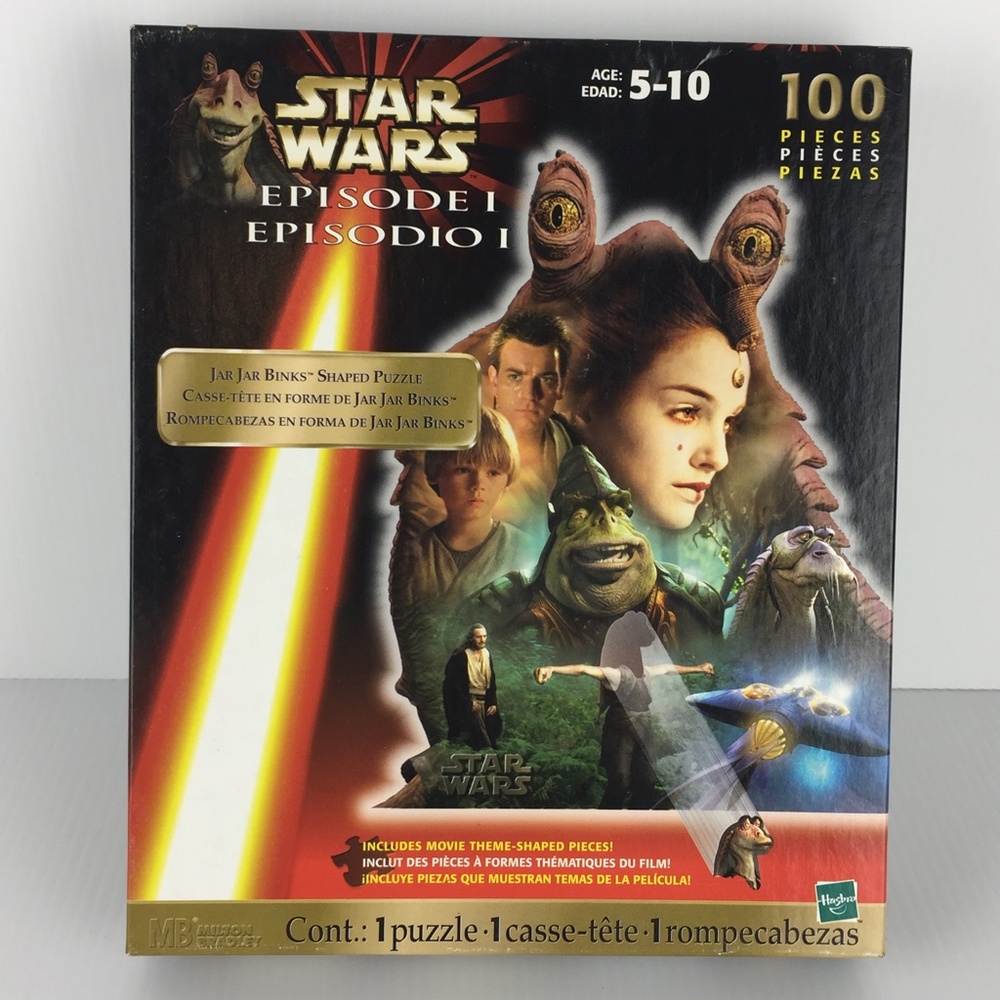 NEW Star Wars Jigsaw Puzzle 100 Pieces Jar Jar Binks Shaped Puzzle